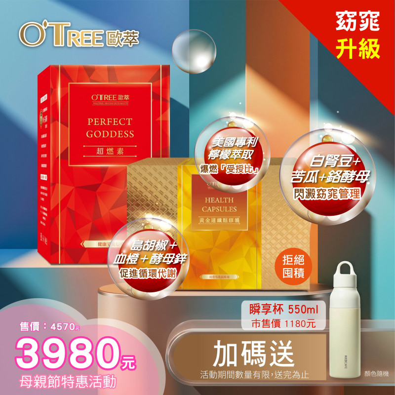 母親節特惠組合-超燃素+黃金速纖燃膠囊